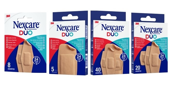  Nexcare™ DUO pleisterverpakkingen
