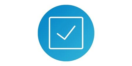 Pictogram dat een vinkje voorstelt
