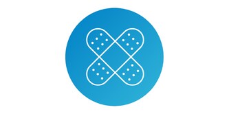 Pictogram met pleisters
