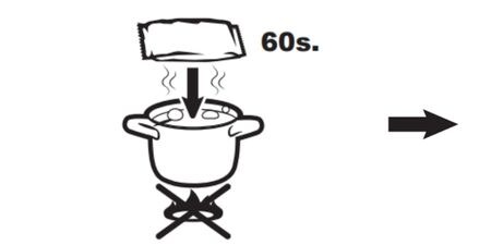 ColdHot-pack dat is ondergedompeld in pan met water
